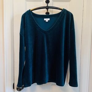 J. Jill Ribbed Velour Top (size MP)